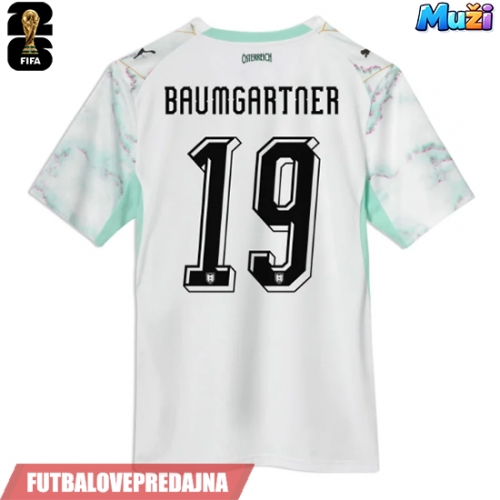 Lacne Muži Futbalové dres Rakúsko Christoph Baumgartner #19 MS 2026 Krátky Rukáv - Preč